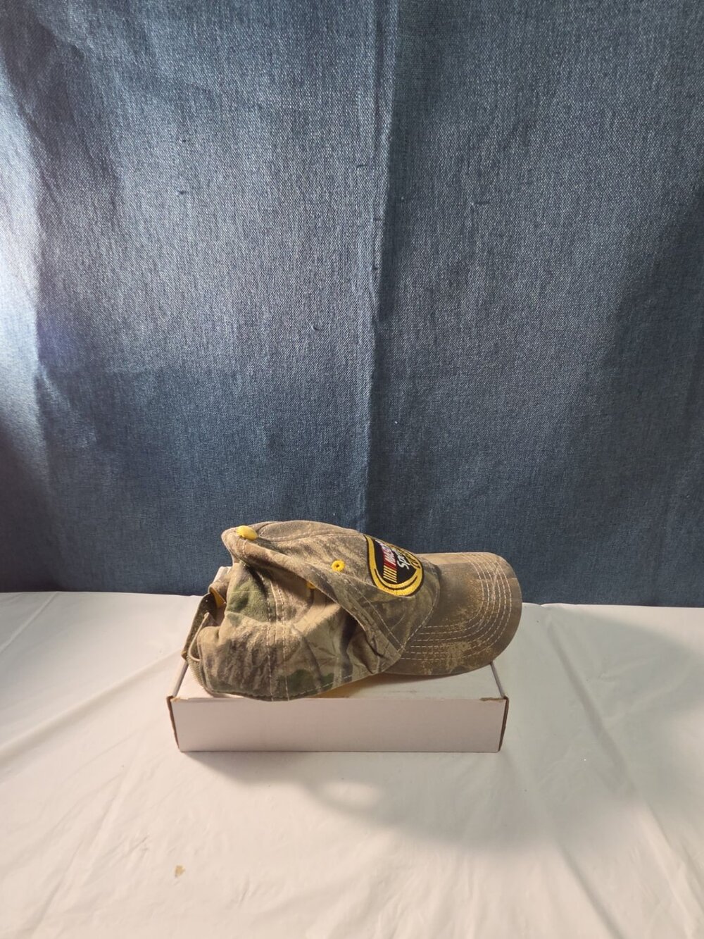 NASCAR Sprint Cup Series Camo Hat Yellow Underbill Adjustable Racing Cap Vintage - Picture 5 of 16
